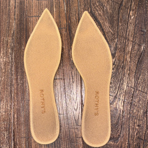 Rothy’s The Point Camel & Black Cap Toe Ballet Flat Size 10 - Picture 12 of 12